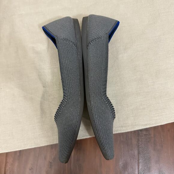 ROTHY'S The Point Birdseye Ballet Flats Gray Slip On Lightweight - Picture 6 of 10